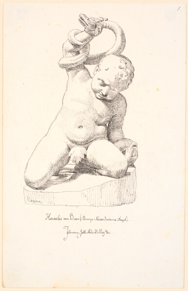 Johan Thomas Lundbye, Studier efter en figur af en dreng med en slange