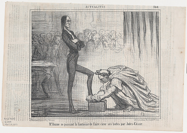 Honoré Daumier, Mr. Hume se passant la fantaisie..., from Actualités, published in Le Charivari, April 17, 1857