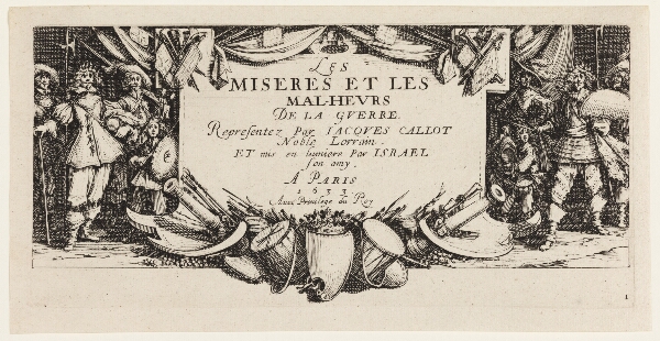 Jacques Callot, Titelblad til "Krigens rædsler"
