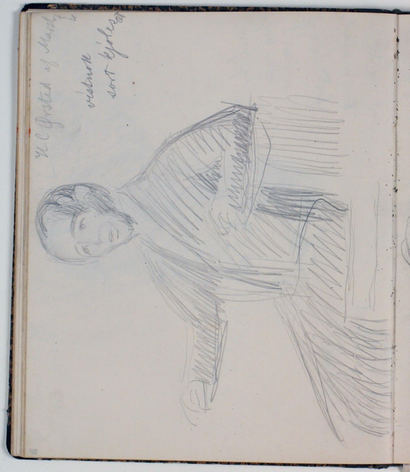 Niels Larsen Stevns, Studie af H. C. Ørsted efter maleri på Frederiksborg af W. Marstrand 1851. Farveangivelser