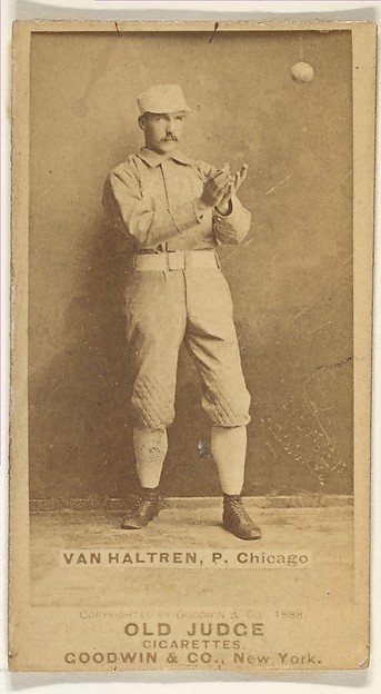 Goodwin & Company, Van Haltren, Pitcher, Chicago, from the Old Judge series (N172) for Old Judge Cigarettes