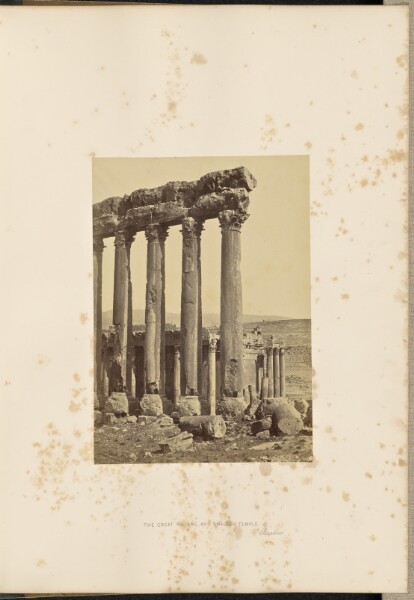 Francis Frith, The Great Pillars and Smaller Temple, Baalbec