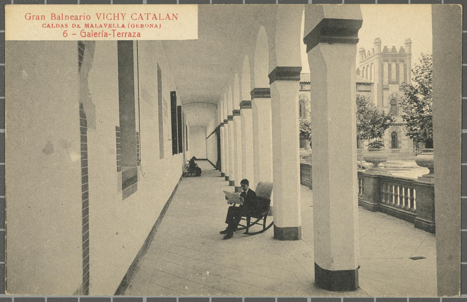 Josep Thomas Bigas, Gran Balneario VICHY CATALAN CALDAS DE MALAVELLA (Gerona) 6 - Galería-Terraza