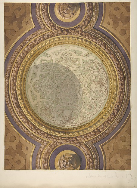 Jules-Edmond-Charles Lachaise, Design for Domed Ceiling for Mme Païva's Chateau at Neudeck