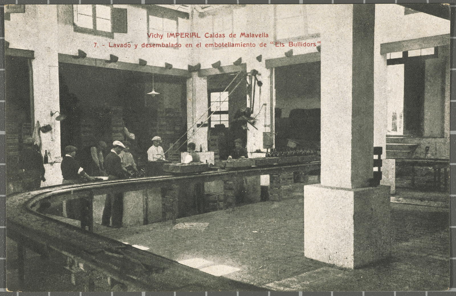 Desconegut, Vichy IMPERIAL Caldas de Malavella 7. Lavado and unpacked in the bottling of\ ‘Les Bullidors\’