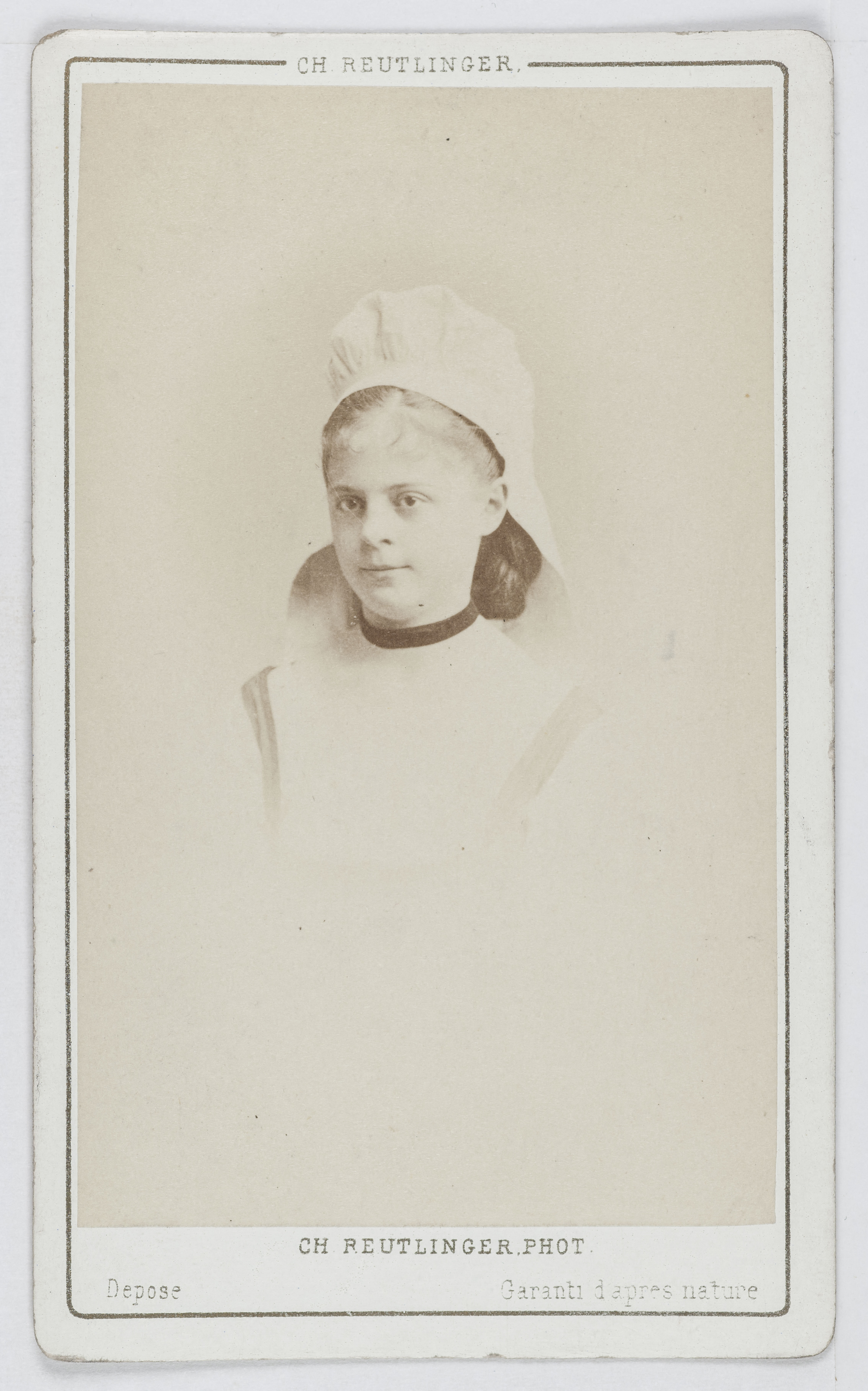 Charles Reutlinger, Portrait de Gabrielle Tanting, actrice au Théâtre du Palais Royal en 1874 et au Théâtre du Gymnase.