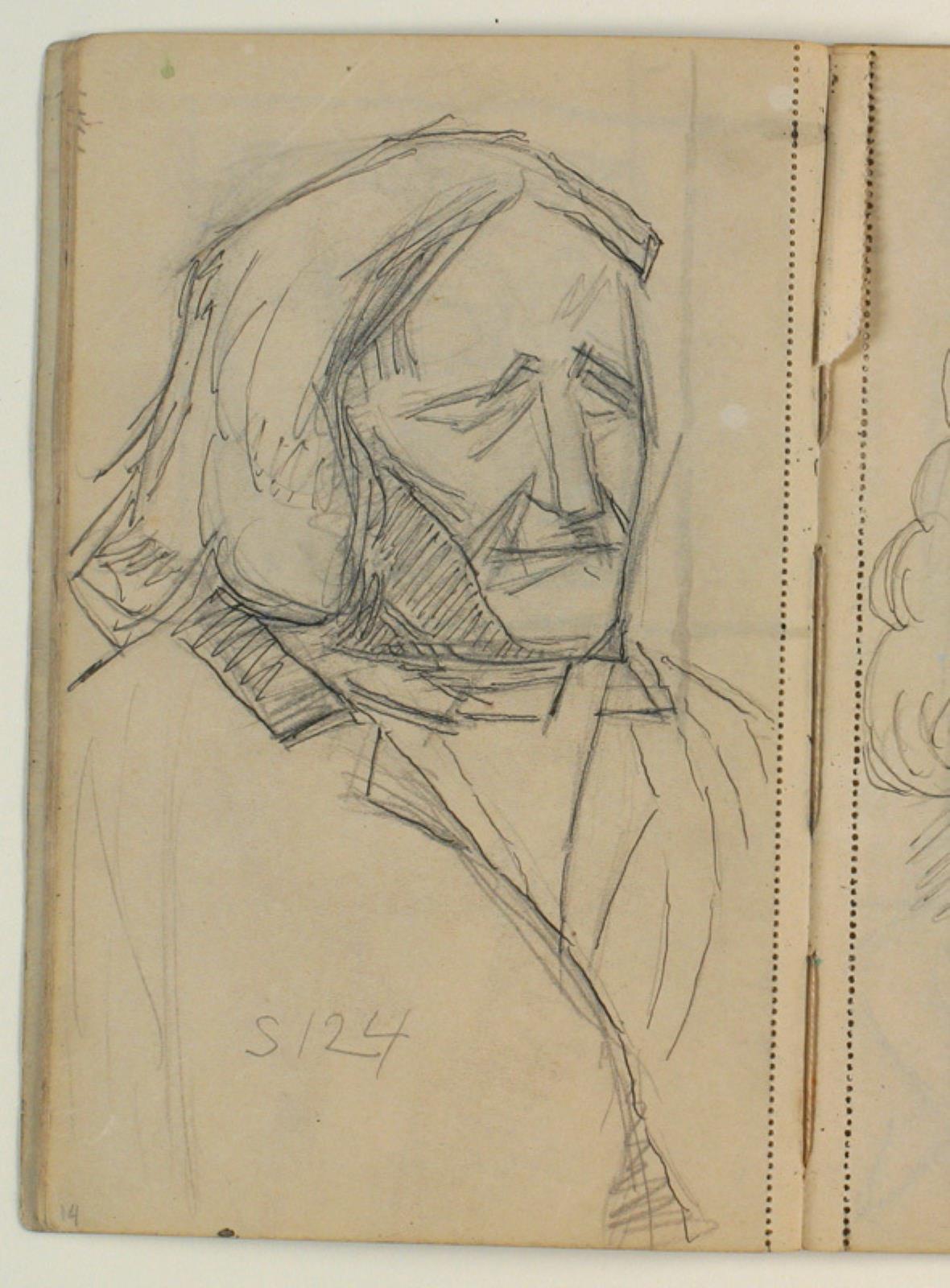 Niels Larsen Stevns, Studie af Thorvaldsen efter A.C.T. Neubourgs daguerrotypi fra 1840