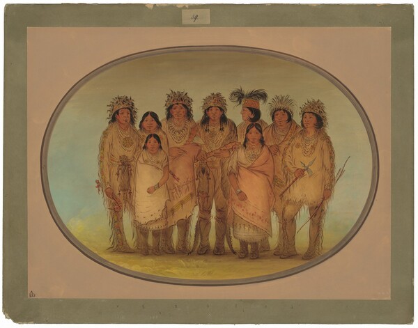 George Catlin, Nine Ojibbeway Indians in London