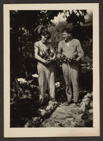 Louis Fleckenstein, [Florence's Husband and Son with Many Avacados]