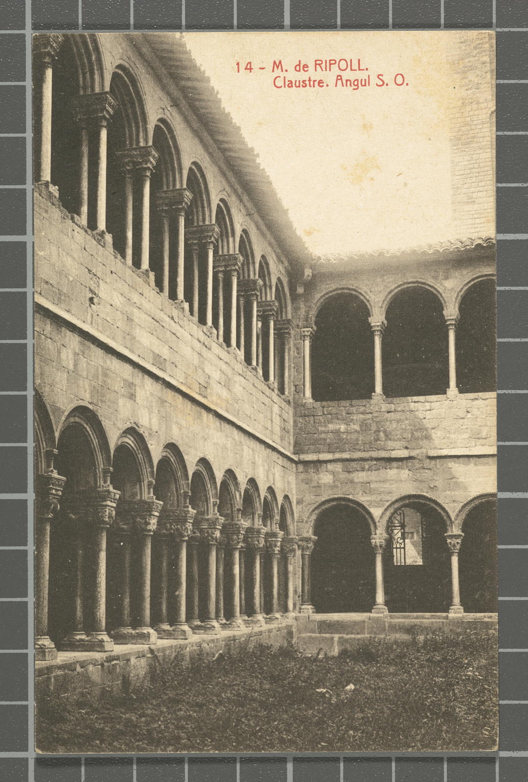 Desconegut, 14 - M. of Ripoll. Cloister. Angul S. O.