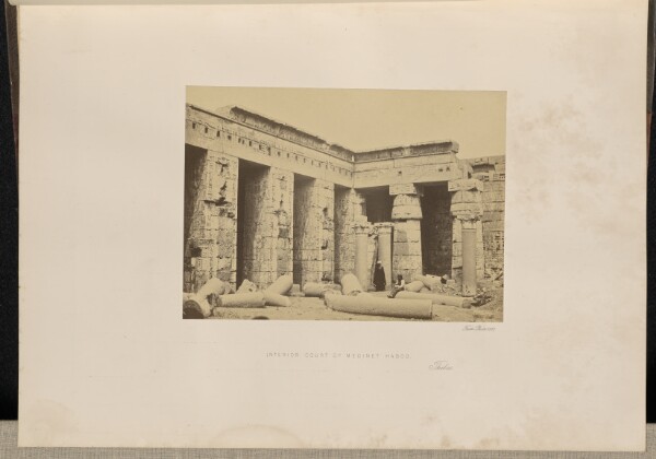 Francis Frith, Interior Court of Medinet Haboo, Thebes
