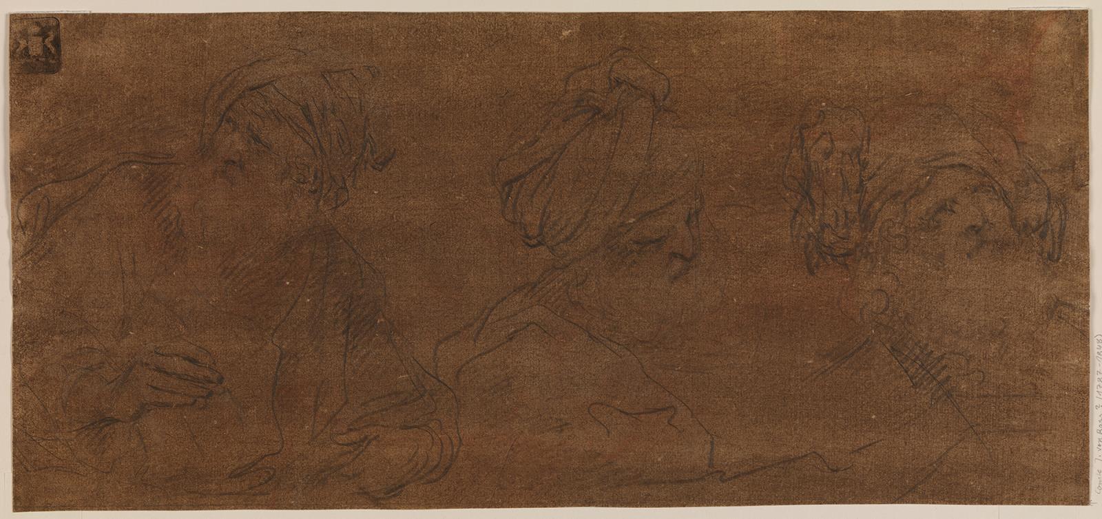Francesco Trevisani, Tre studier til en ældre mand med turban. Brystbilleder