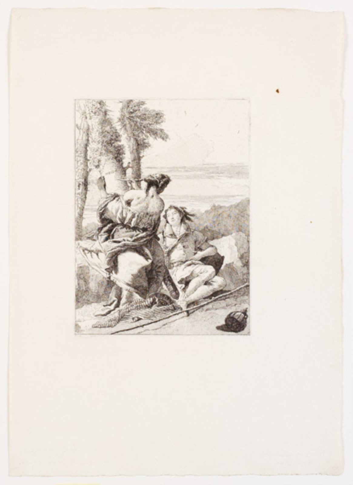 Giovanni Domenico Tiepolo, Angelica og Medoro skriver deres navne på et træ
