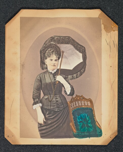 Unknown, [Portrait of woman with parasol]