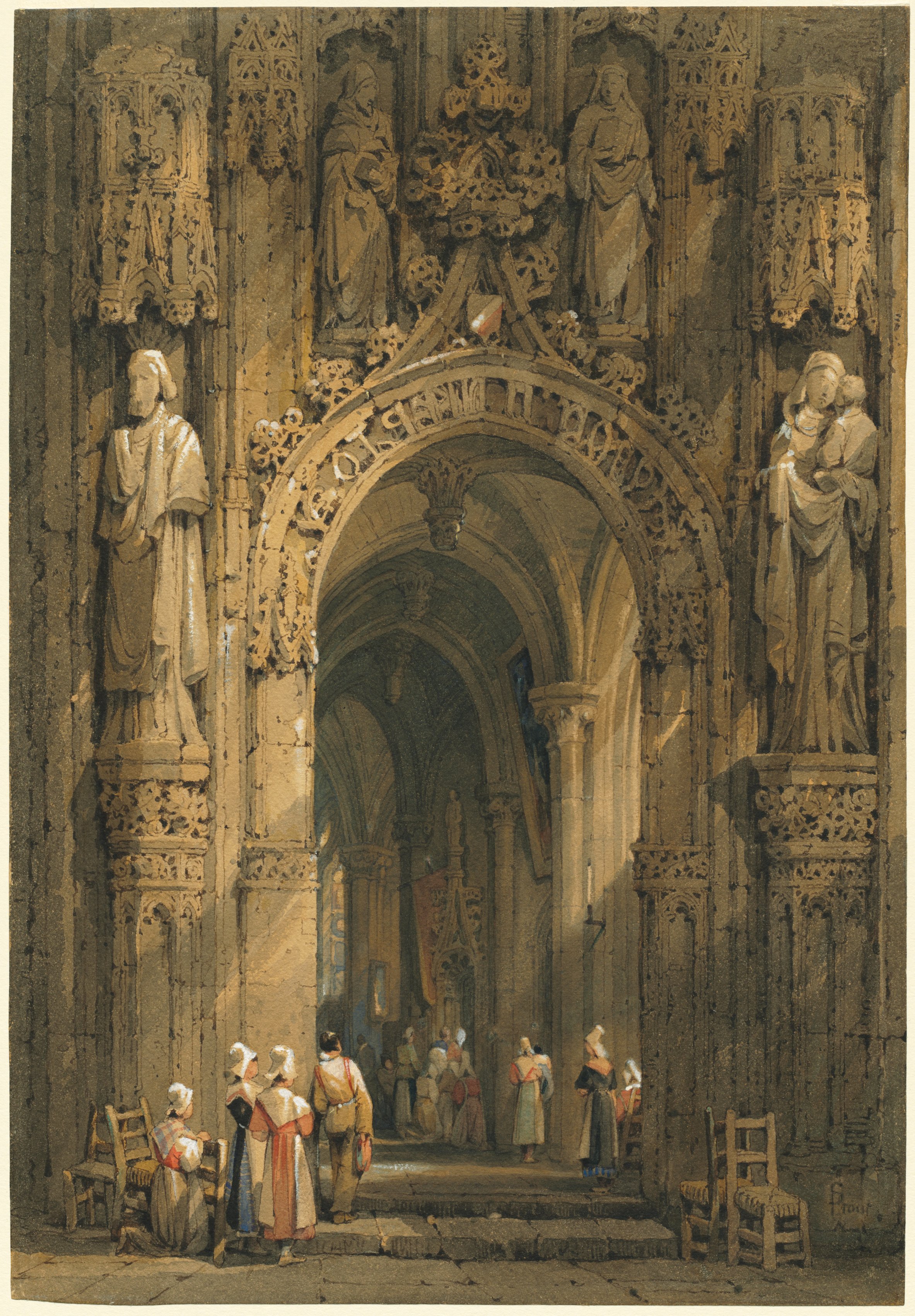 Samuel Prout, Interior of a Cathedral