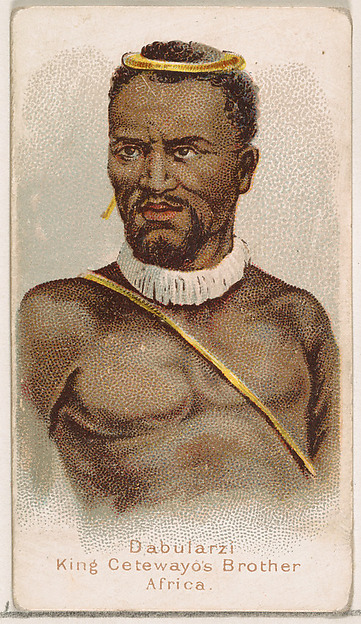 William S. Kimball & Company, Dabularzi, King Cetewayo's Brother, Africa, from the Savage and Semi-Barbarous Chiefs and Rulers series (N189) issued by Wm. S. Kimball & Co.