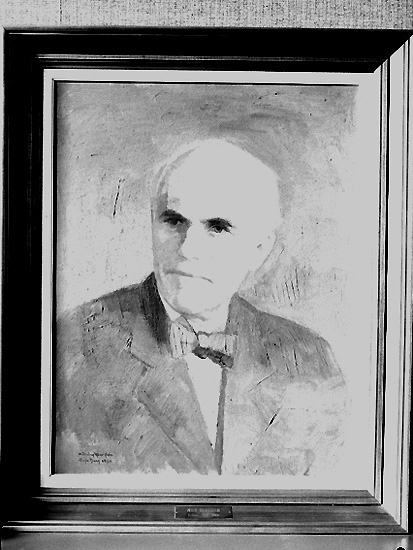 Knut Borg, The Mention House, Painting Motif: a man. Portrait of Nils Bergsten, Principal 1931-1945.