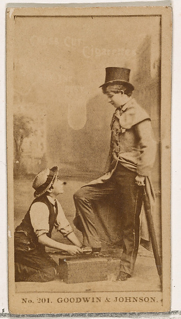 W. Duke, Sons & Co., Card Number 201, Goodwin and Johnson, from the Actors and Actresses series (N145-2) issued by Duke Sons & Co. to promote Cross Cut Cigarettes