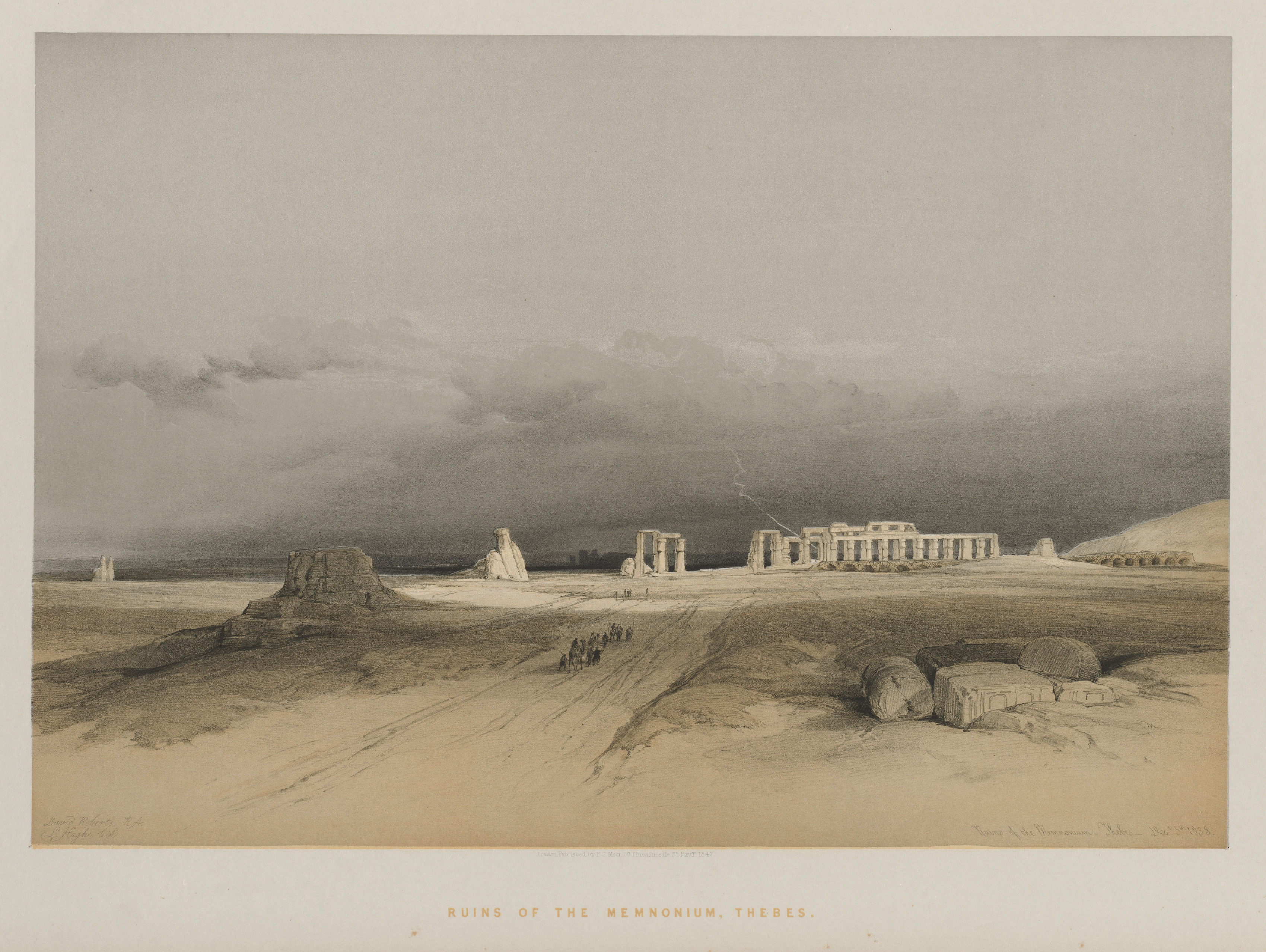 Louis Haghe, Egypt and Nubia, Volume II: Ruins of Memnonium, Thebes