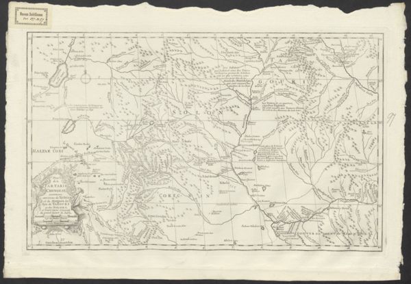 Anville, Jean Baptiste Bourguignon d', (1697-1782) (cartographer), VIIIe. Feuille de la Tartarie Chinoise, qui est le commencement du Païs des Tartares Eluts, de l'extremité occidentale de celui des Kalkas