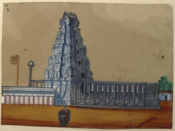Unknown, One of sixteen paintings of unidentified South Indian temples.