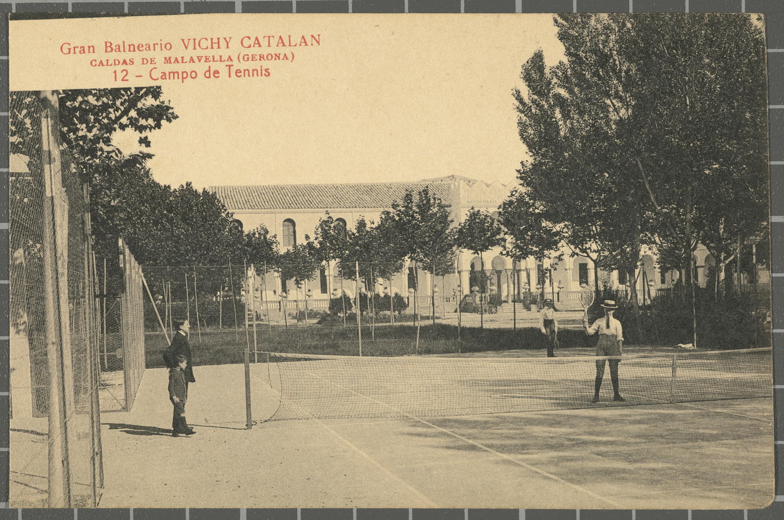 Josep Thomas Bigas, Gran Balneario VICHY CATALAN CALDAS DE MALAVELLA (Gerona) 12 - Campo de Tenis