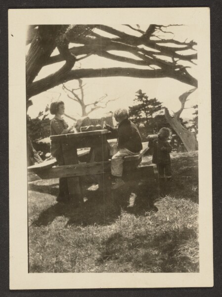 Louis Fleckenstein, [Children at a Picnic Table]