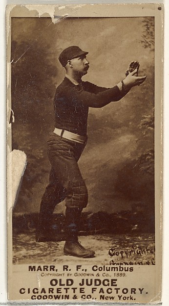 Goodwin & Company, Charles W. "Lefty" Marr, Right Field, Cleveland, from the Old Judge series (N172) for Old Judge Cigarettes