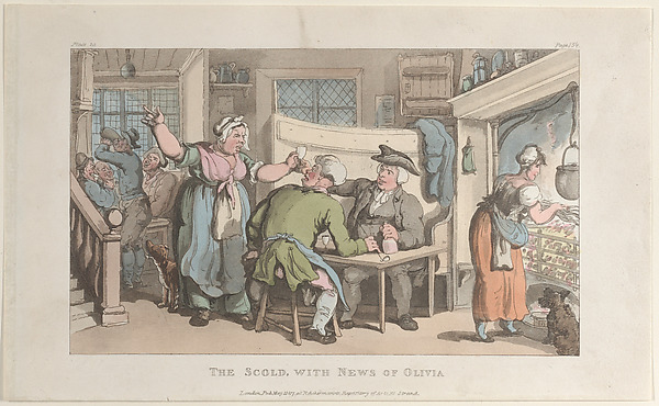 Thomas Rowlandson, The Scold, with News of Olivia