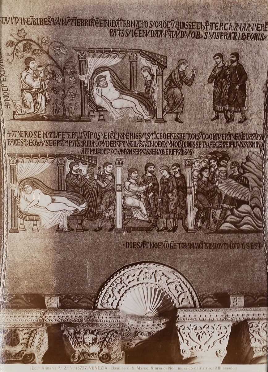 Fratelli Alinari, Mosaik der Geschichte von Noah, Narthex, Markusdom, Venedig