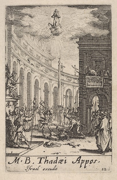 Jacques Callot, Martyrdom of Saint Thaddeus, from "The Little Apostles" (Les Petits Apôtres)