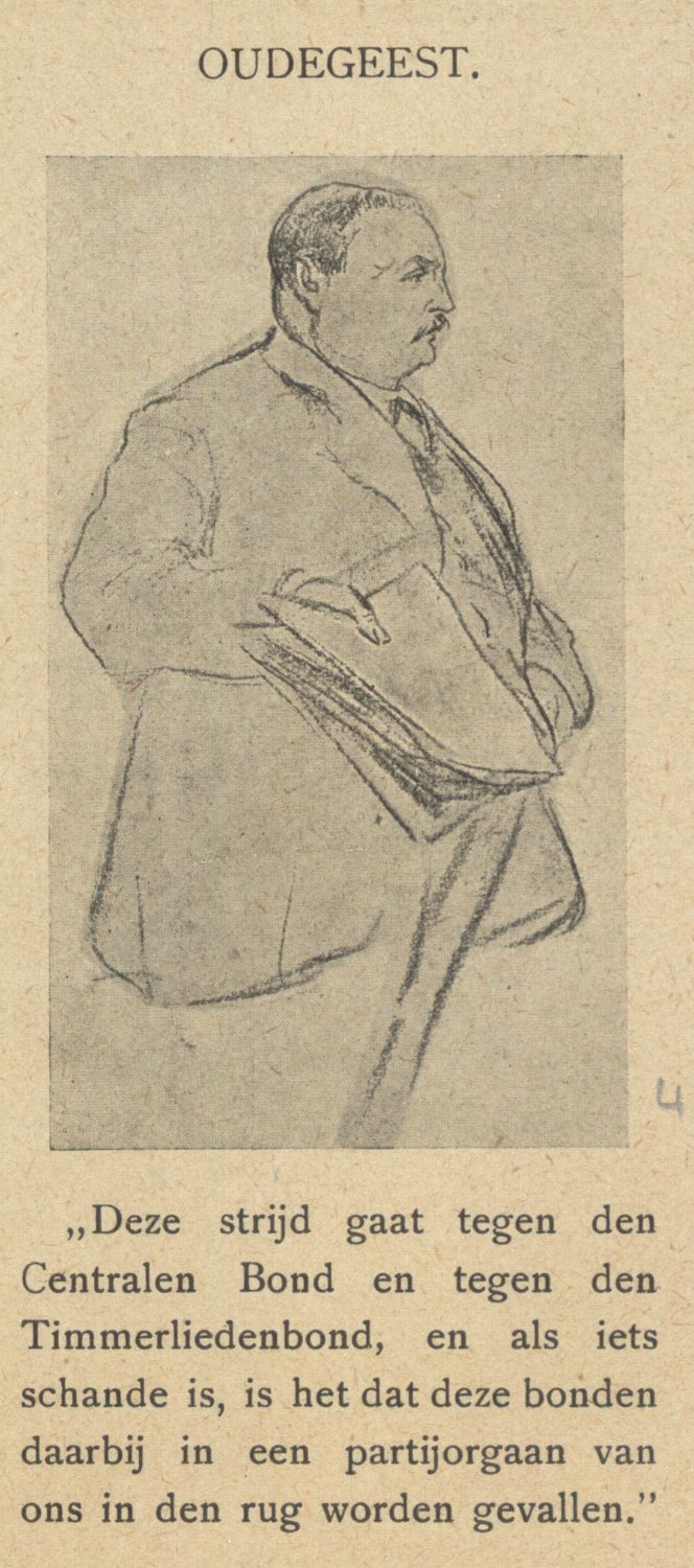 Bottema, Tjerk,draughtsman., Tekening gemaakt op congres, geplaatst in de Notenkraker van 3 april 1910