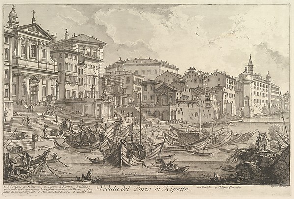 Giovanni Battista Piranesi, The smaller harbor, called the Porto di Ripetta (Veduta del Porto di Ripetta)