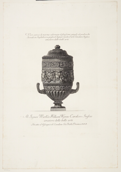 Giovanni Battista Piranesi, Marmorvase med frise af oksekranier