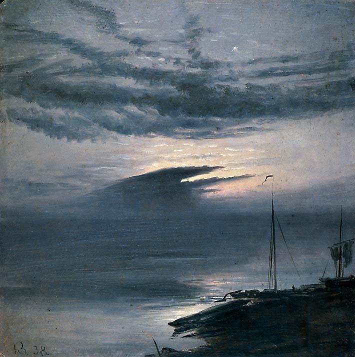 Knud Baade, The Elbe by Moonlight