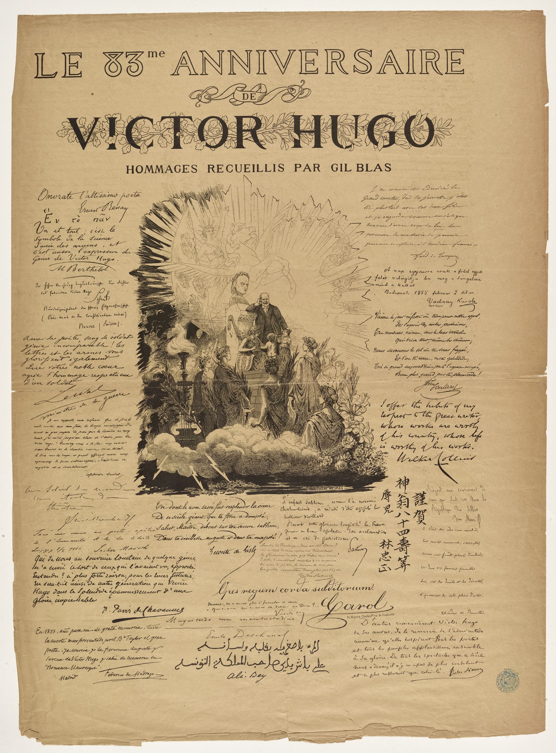 Anonyme, Le 83eme anniversaire de Victor Hugo, hommages recueillis par Gil Blas