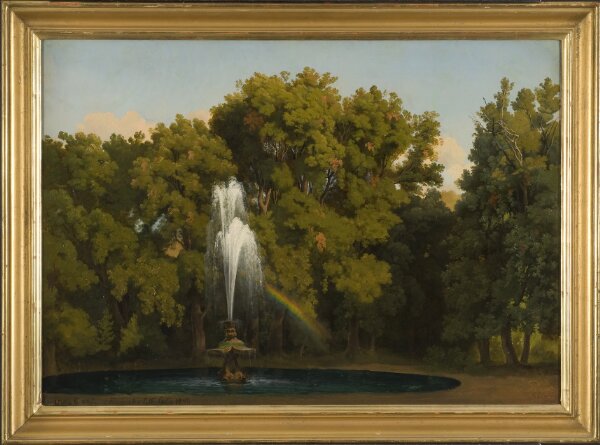 Gustaf Wilhelm Palm, Parkinteriör, Frascati. Studie