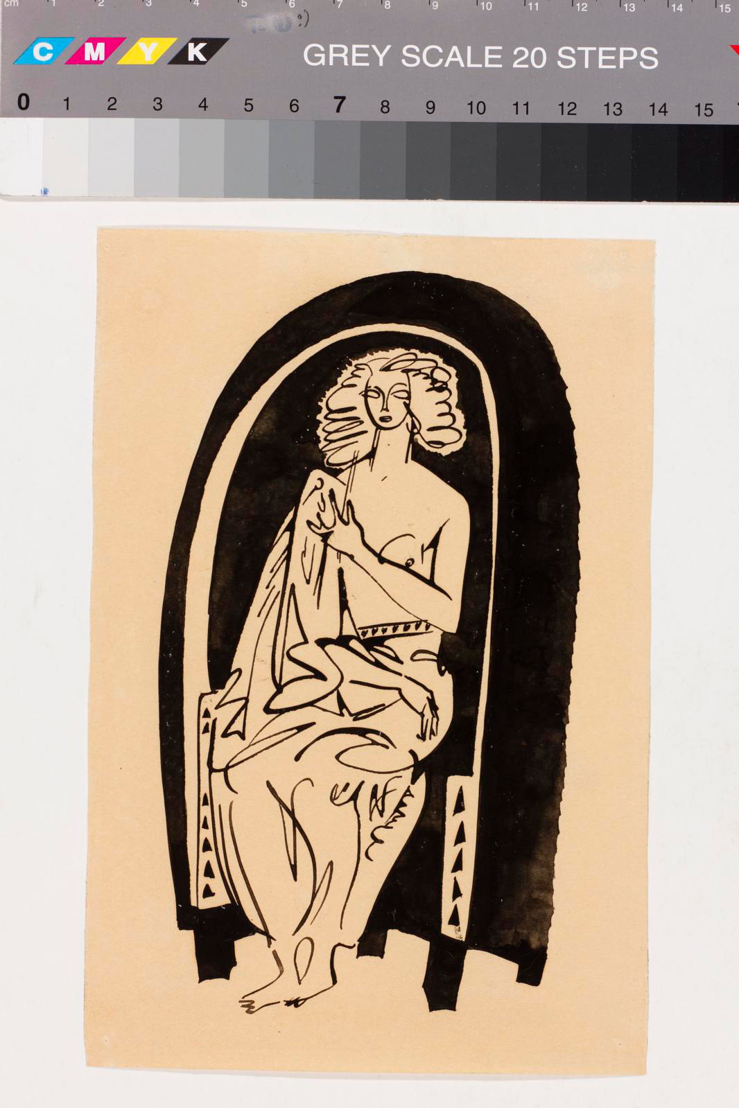 Ado (autor) Vabbe, Woman in niche