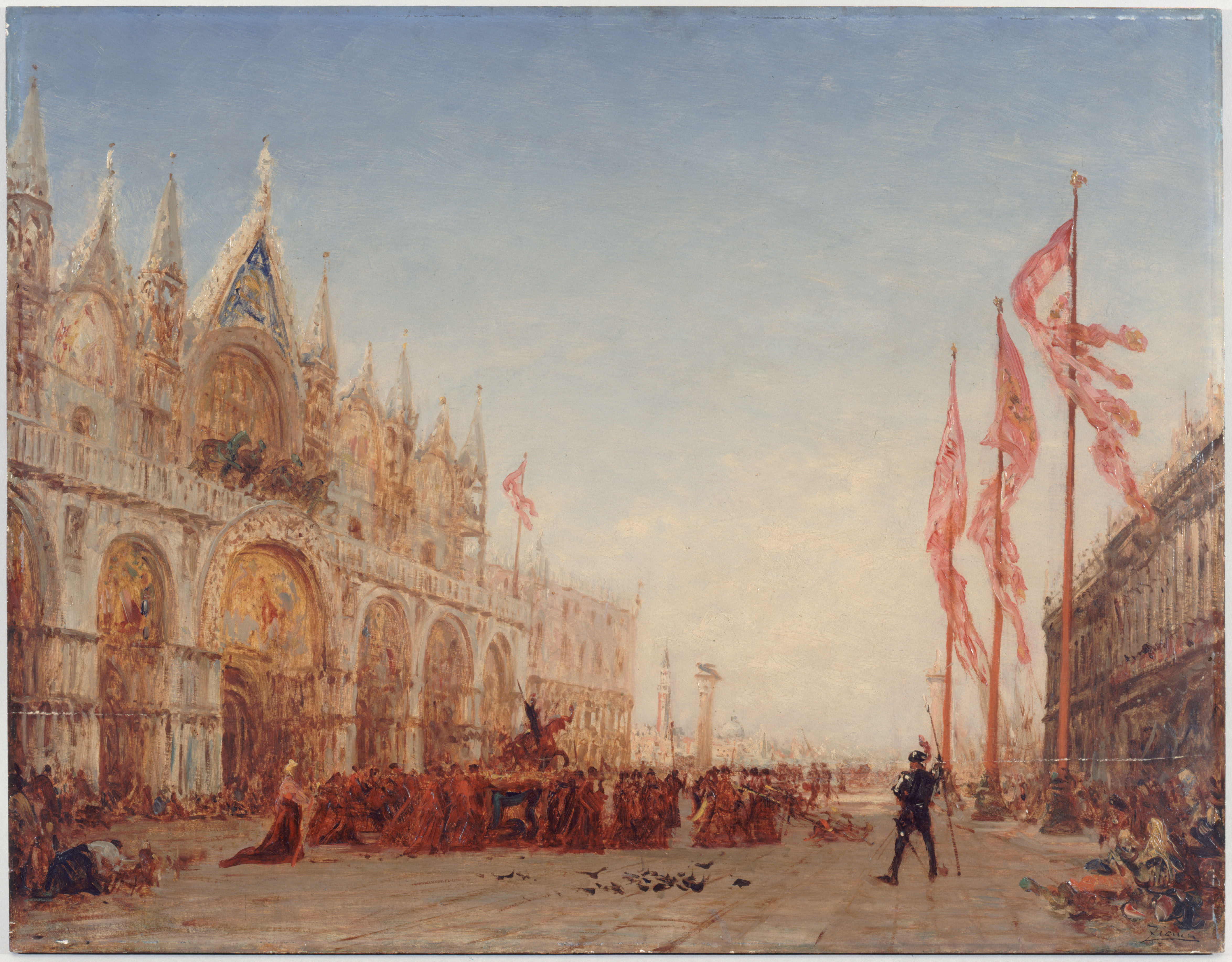 Félix Ziem, Venise, procession de la Saint-Georges