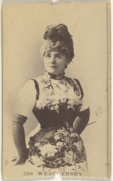 W. Duke, Sons & Co., Card Number 239, Miss Weathersby, from the Actors and Actresses series (N145-7) issued by Duke Sons & Co. to promote Duke Cigarettes