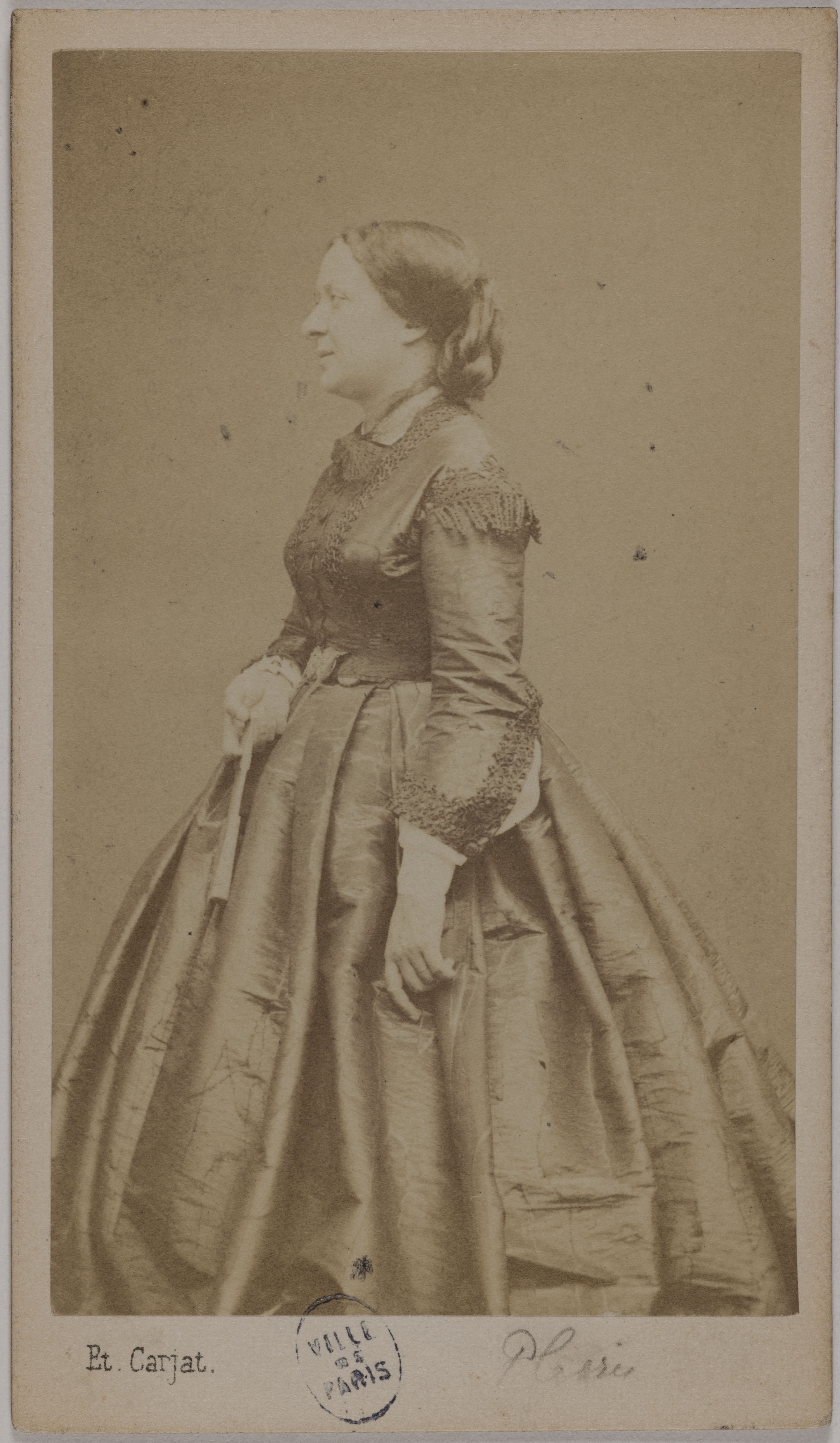 Etienne Carjat, Portrait d'Arnould-Plessy (Jeanne Plessy d'Arnould, dite) (1819-1897), (actrice)