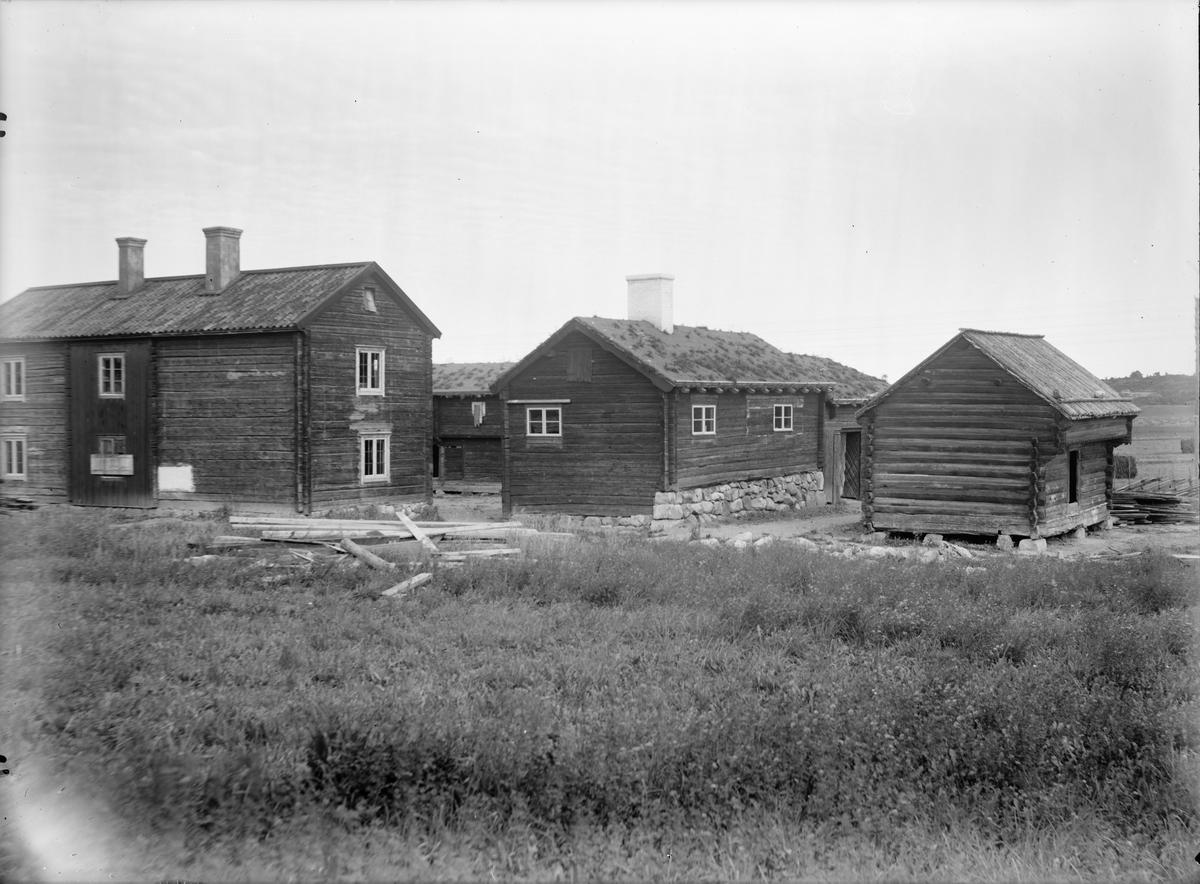 Paul Sandberg, Friluftsmuseet Disagården under uppförande, Gamla Uppsala 1930