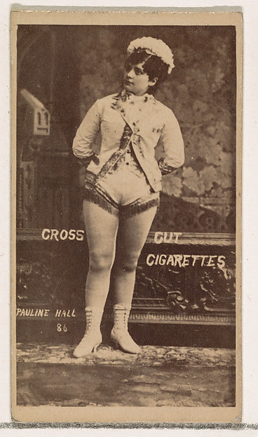 W. Duke, Sons & Co., Card Number 86, Pauline Hall, from the Actors and Actresses series (N145-1) issued by Duke Sons & Co. to promote Cross Cut Cigarettes
