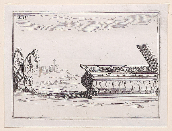 Jacques Callot, Le Tombeau (The Tomb), plate 20 from "Lux Claustri ou La Lumière du Cloitre" (The Light of the Cloisters)