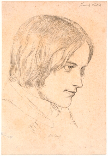 Johan Thomas Lundbye, Portræt af maleren Lorenz Frølich (1820-1908)