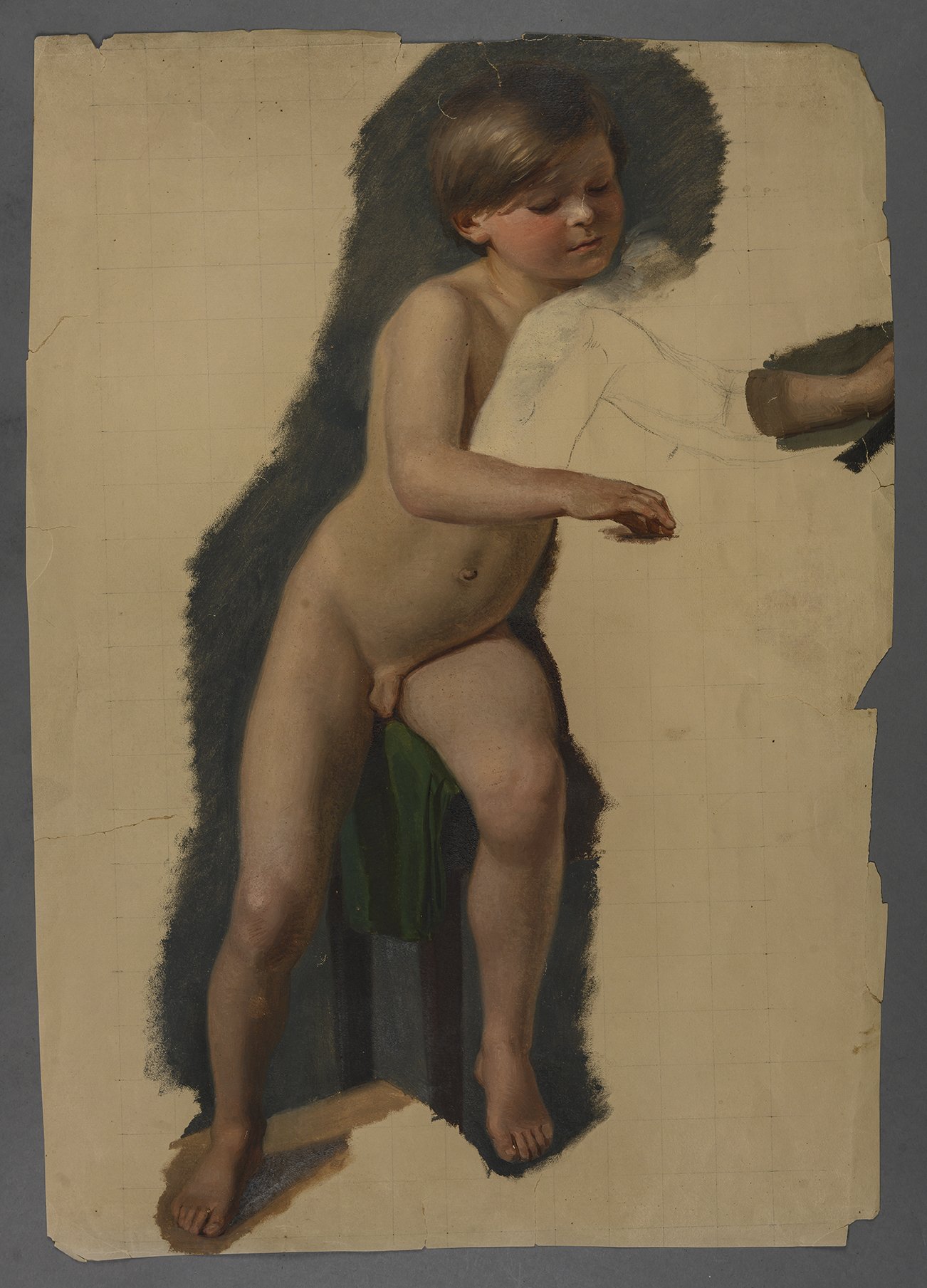 Gustav Metz, Aktstudie eines Knaben, nach 1838