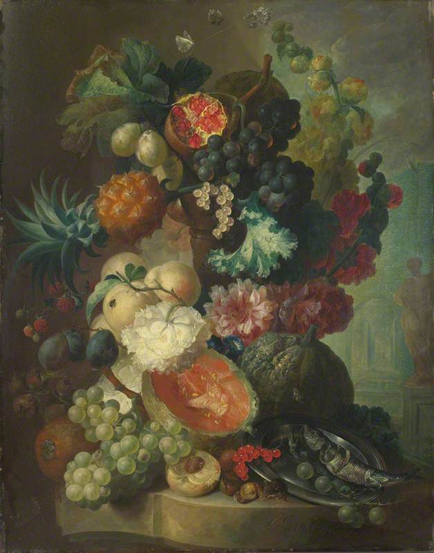Jan van Os, Fruit, Flowers and a Fish