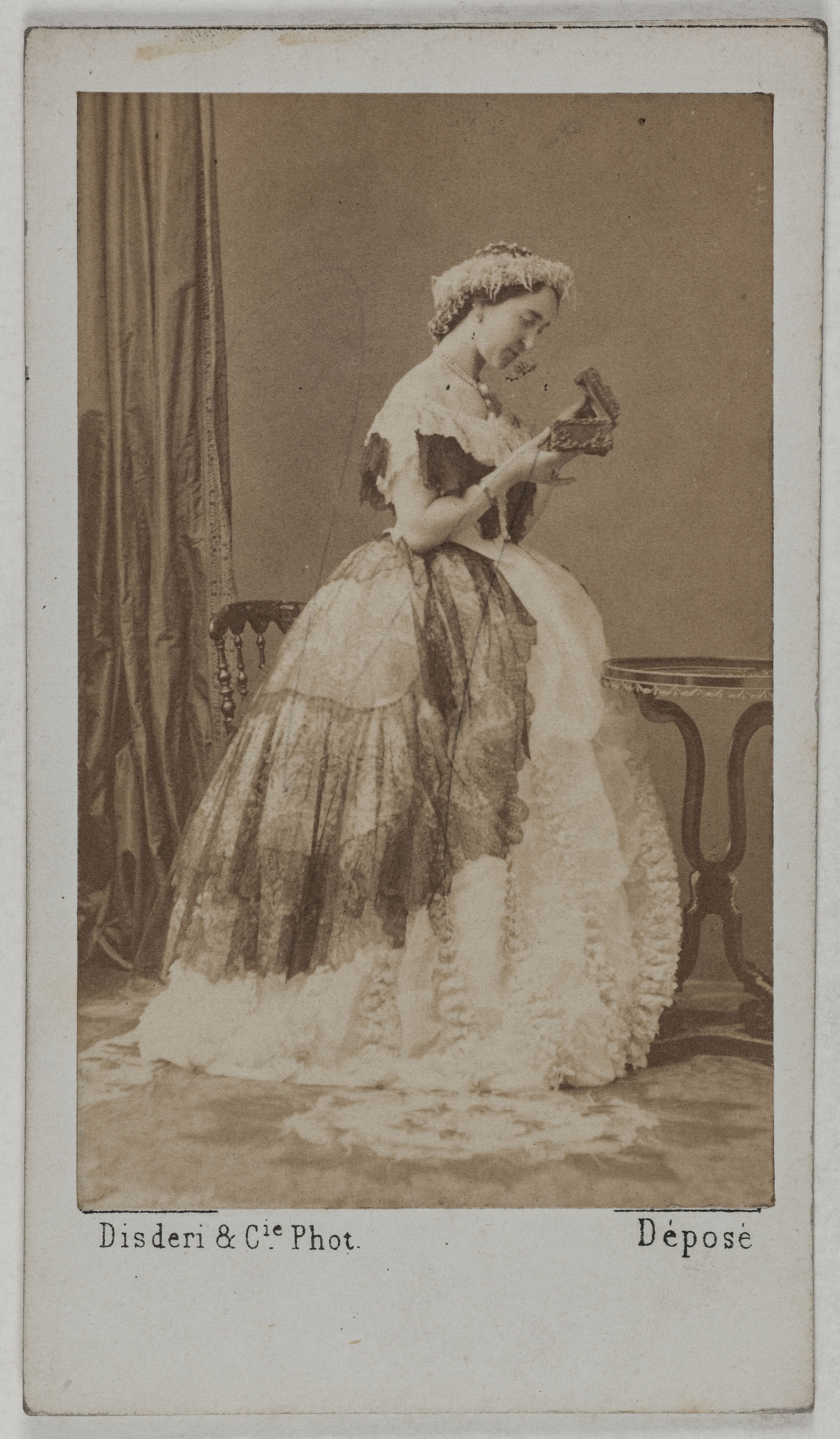 Disderi & Cie, Portrait de Doche Eugénie, (née Marie-Charlotte-Eugénie de Plunkett, dite), (1821-1900), (actrice)