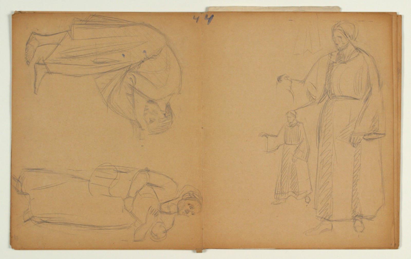Niels Larsen Stevns, To figurstudier til "Kristus velsigner børnene" (1937-38)