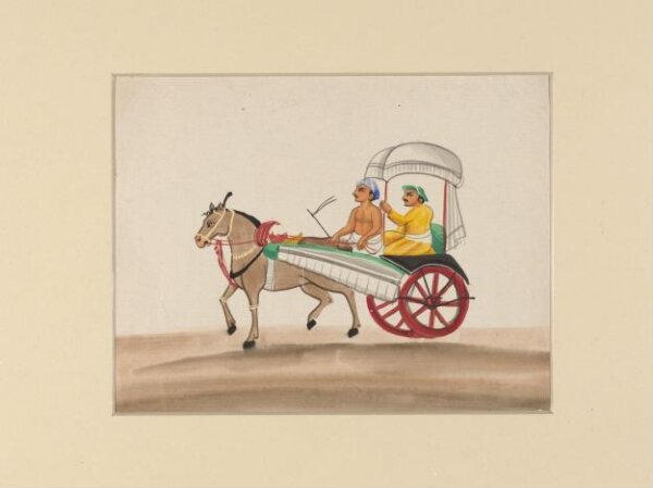 Unknown, A horse-drawn two-wheeled ekka with canopy